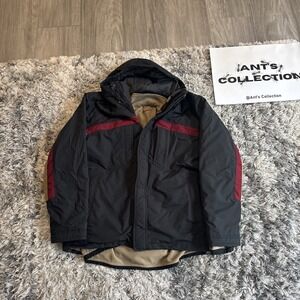 Vintage 90s Nike Black & Red 3-In-1 System Winter Jacket Y2K Men's Size XL Rare